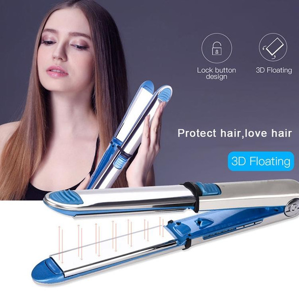 2 PCS Titanium Hair Straightener Flat Iron(EU )