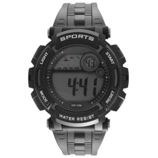 LCD WR 30M Sports Watch