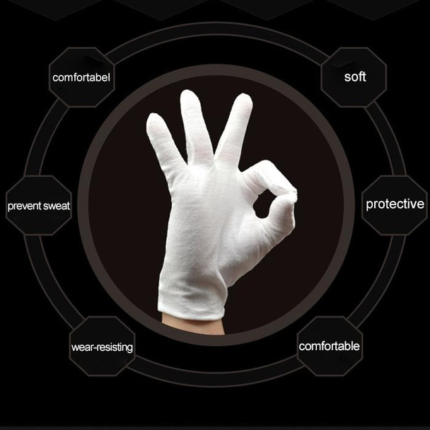 12 Pairs Pure Cotton Working Gloves, Thickened SizeFree Size