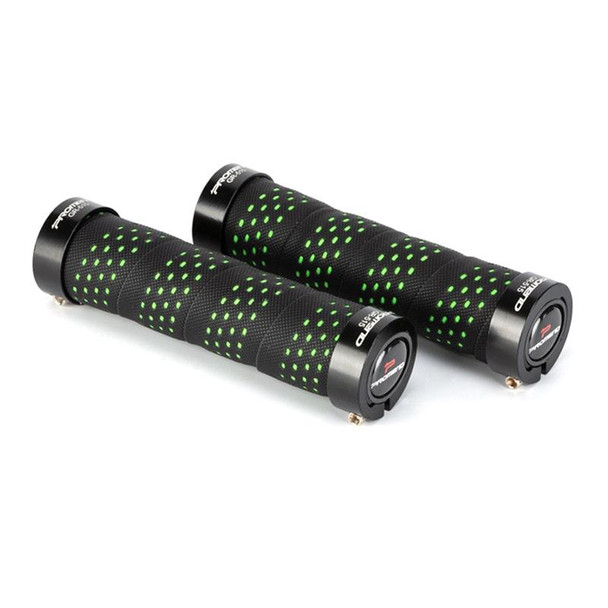 PROMEND GR-515 1 Pair Shock-absorbing Anti-skid Mountain Bike Grips Cover (Black+green)