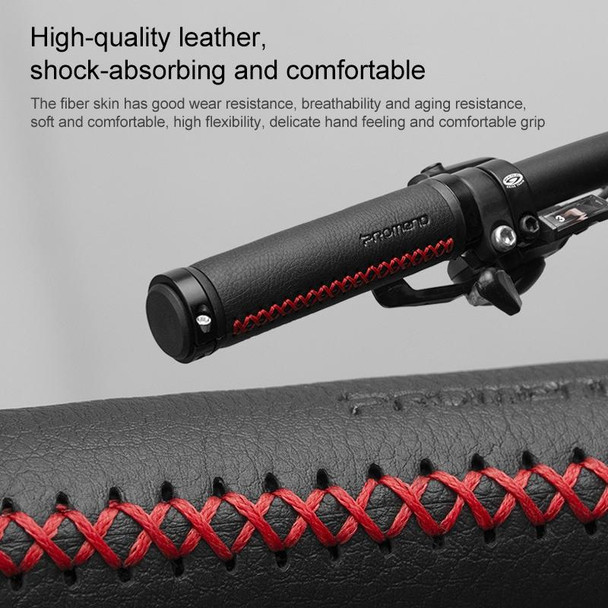 PROMEND GR-501 1 Pair Microfiber Leather Mountain Bicycle Grips Cover(Black Red)