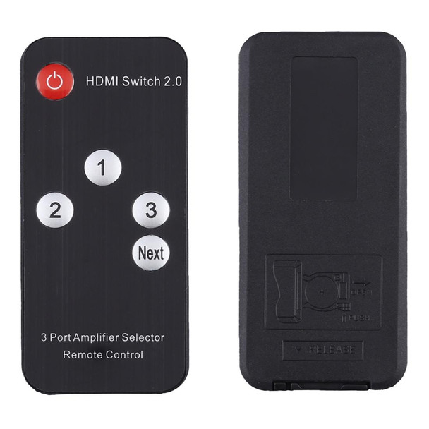 3X1 4K/60Hz HDMI 2.0 Switch with Remote Control, EU Plug