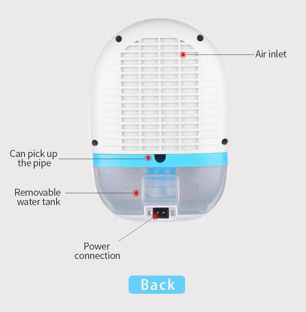 GZ-1901 Semiconductor Mini Dehumidifier Household Small Dehumidifier Bedroom Dehumidifier Moisture Absorber, Product specification: EU Plug(Fresh Blue)