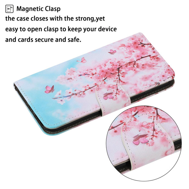 Coloured Drawing Pattern Horizontal Flip PU Leatherette Case with Holder & Card Slots & Wallet & Lanyard - iPhone 8 & 7(Cherry Blossoms)