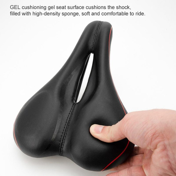 PROMEND SD-565 Hollow Breathable Silicone Bicycle Saddle (Black White)