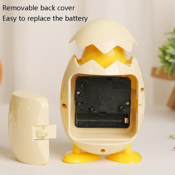 2 PCS RP001 Cartoon Chicken Eggshell Chicks Alarm Clock Student Gift Children Bedroom Ornaments(Yellow)