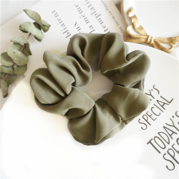 2 PCS Large Intestine Ring Hair Band Women Fabric Ponytail Seamless Stretch Hair Jewelry(Green)