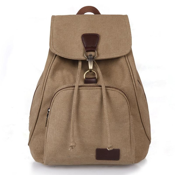 Women Canvas Student Laptop Bag Backpack(Coffee)