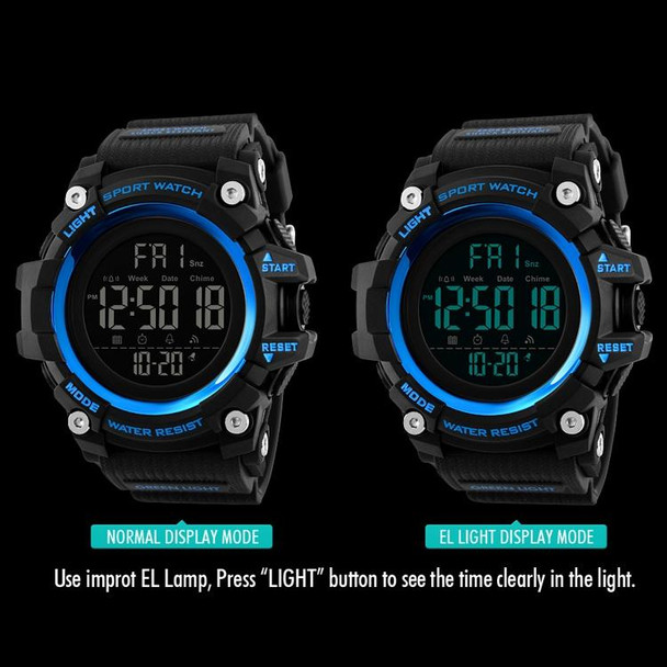 SKMEI 1384 Multifunctional Men Outdoor Fashion Noctilucent Waterproof LED Digital Watch (Khaki)