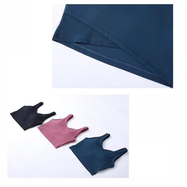Fashionable Back Gathering Shockproof Yoga Sports Vest (Color:White Size:XL)