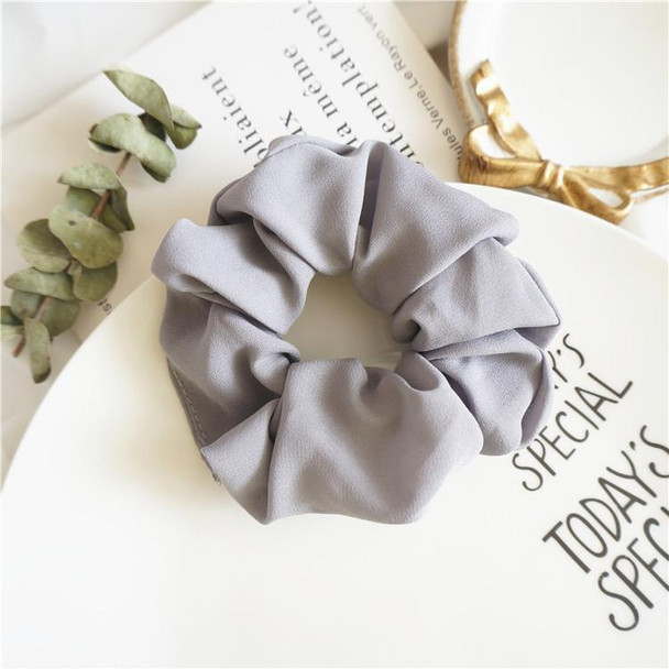 2 PCS Large Intestine Ring Hair Band Women Fabric Ponytail Seamless Stretch Hair Jewelry(Gray)