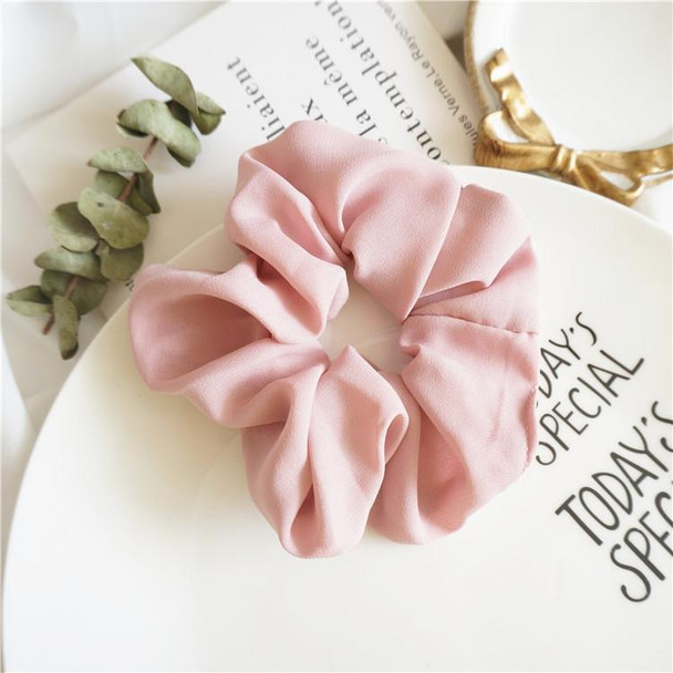 2 PCS Large Intestine Ring Hair Band Women Fabric Ponytail Seamless Stretch Hair Jewelry(Pink)