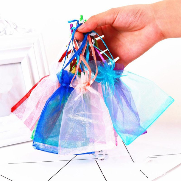 100 PCS Organza Gift Bags Jewelry Packaging Bag Wedding Party Decoration, Size: 7x9cm(D13 Light Purple)