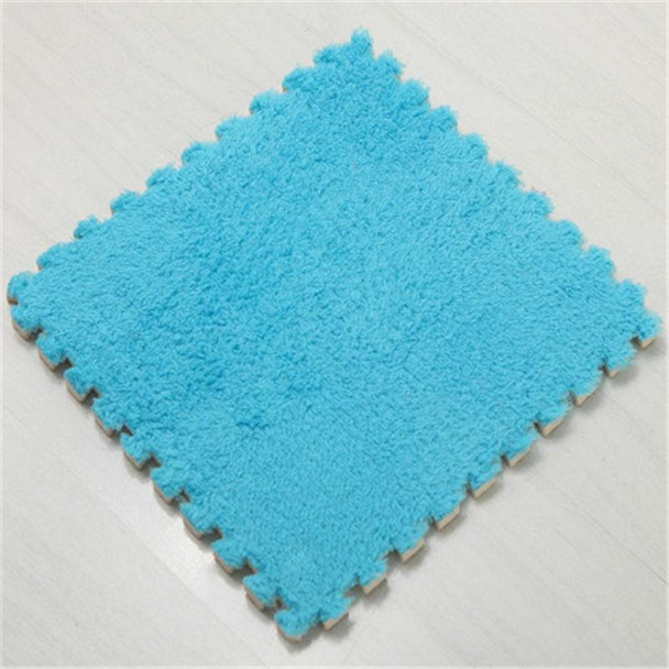 2 PCS Living Room Bedroom Children Kids Soft Carpet Magic Patchwork Jigsaw Splice Heads Climbing Baby Mat 30x30cm(Blue)