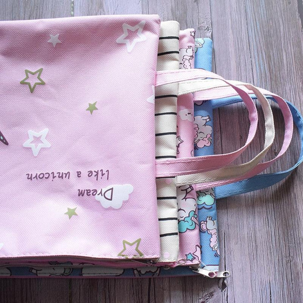 Simple Style Super Capacity Canvas Bag Lovely Students Carry Small Bags Portable Pencil Case Cosmetic Bag(1)