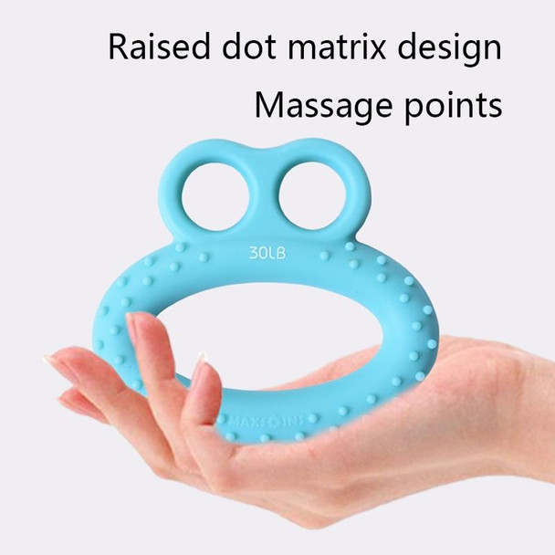 MAXSOINS MXO-DOUBLE-001 Frog Shape Finger Grip Training Device Finger Grip Ring, Specification: 30LB (Double-sided Blue)