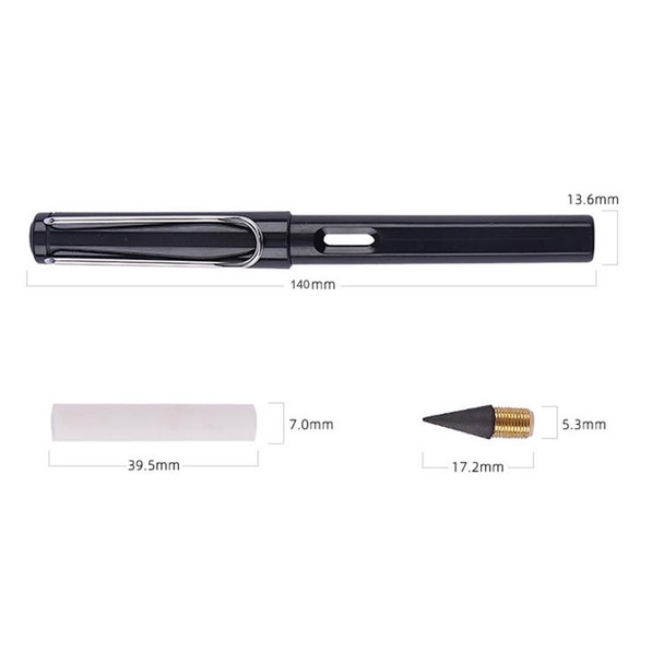 5 PCS No Ink No Need To Sharpen Drawing Sketch Pen Not Easy To Break Erasable HB Writing Pencil(White)