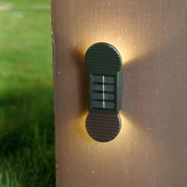 2 LED Solar Light Outdoor Garden Waterproof Wall Light(Warm Light)