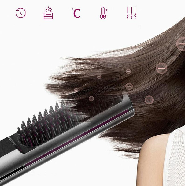 10-speed Adjustable Multifunctional Hair Straightening Curler Wet And Dry Electric Splint Straightening Comb, Power: EU Plug