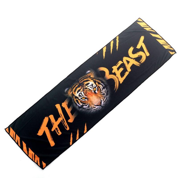 Gym Sports Cold Feeling Sweat-Absorbent Quick-Drying Cold Towel(Black Tiger)