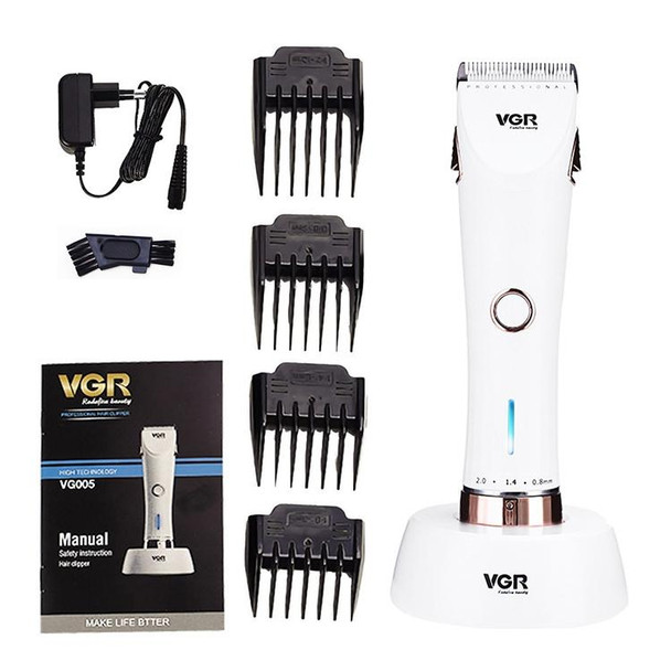 VGR V-005 9W Electric Hair Clipper with Base, Plug Type: EU Plug