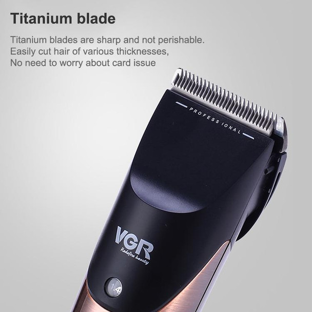 VGR V-003 10W Adjustable Multi-speed Barber Scissors with LED Display, Plug Type: EU Plug