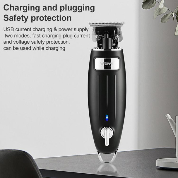 VGR V-192 5W USB Home Portable Hair Clipper with Battery Power Display (Silver)