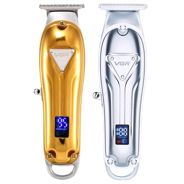 VGR V-063 8W USB Household Portable Metal Hair Clipper with LCD Display(Gold)