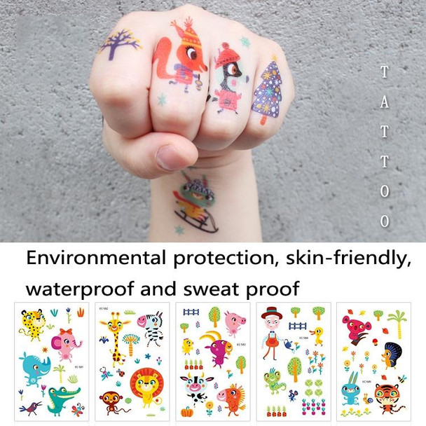 20 PCS Waterproof Anti-Sweat Children Cute Cartoon Animal Tattoo Stickers(EC-618)