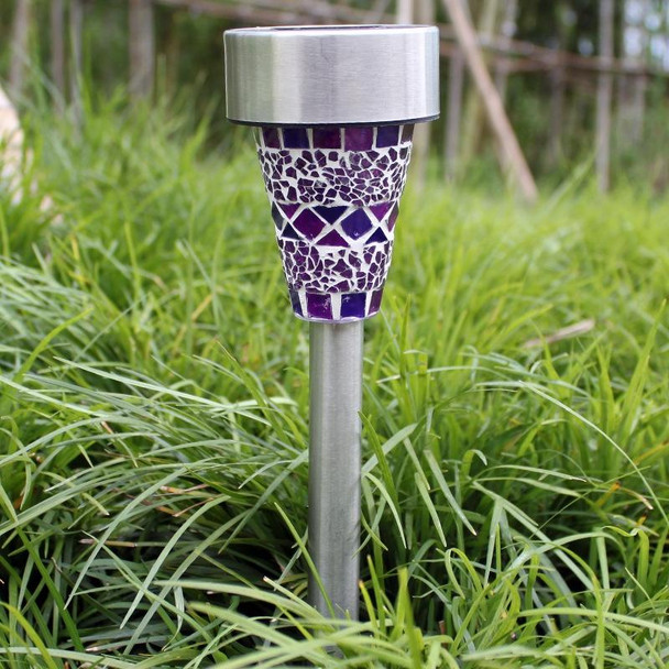 3 PCS H4011 Solar Outdoor Waterproof Mosaic Lawn Light(Purple)