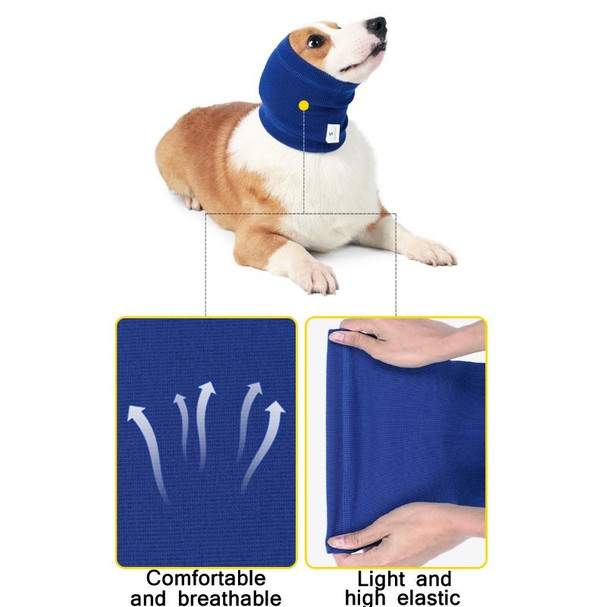 Dog Comforting Headgear Pet Scare Prevention Headscarf, Specification: M(Blue)