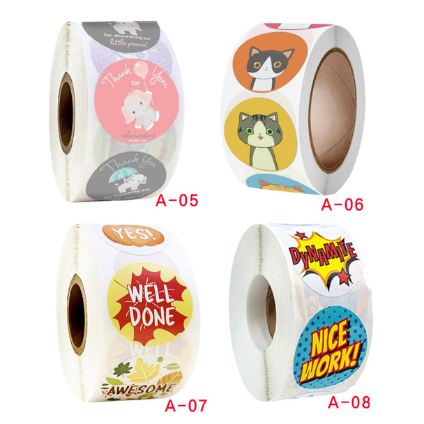 10 Rolls Teacher Reward Students Children Cute Stickers Toy Decoration Stickers, Size: 2.5cm / 1 Inch(A-06)