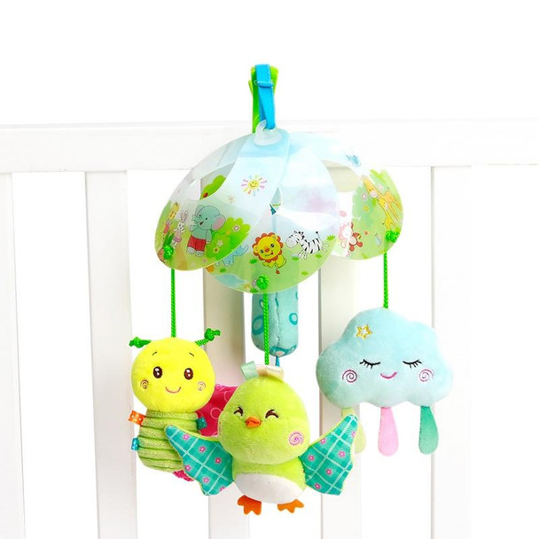 Baby Grasping Hearing Exercise Toy 0-1 Year Old Baby Early Education Bed Bell Lathe Hanging Toy(Three-leaf Sky)