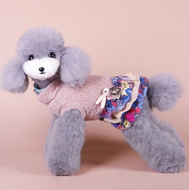 Autumn And Winter Pet Skirt Teddy Bichon Hiromi Schnauzer Yorkshire Small Dog Clothes, Size: S(Light Coffee)