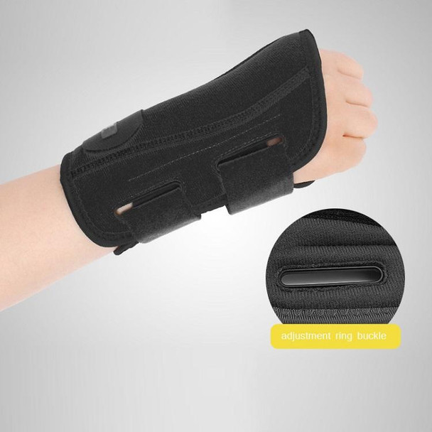 2PCS Two-Way Compression Stabilized Support Plate Wrist Brace Fracture Sprain Rehabilitation Wrist Brace, Specification: Left Hand S (Black)