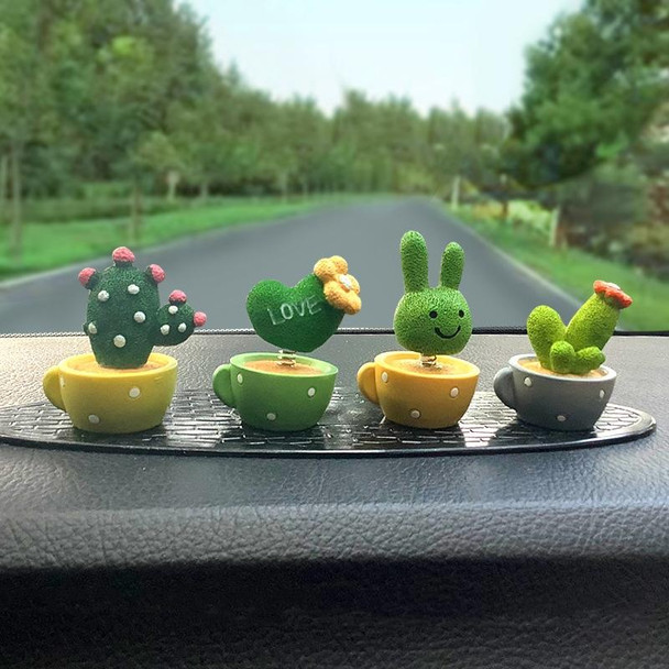 10 PCS Cute Shaking Head Spring Car Decoration Cake Baking Mini Potted Resin Decoration, Specification: Bears