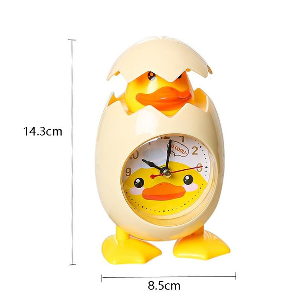 2 PCS RP001 Cartoon Chicken Eggshell Chicks Alarm Clock Student Gift Children Bedroom Ornaments(White)