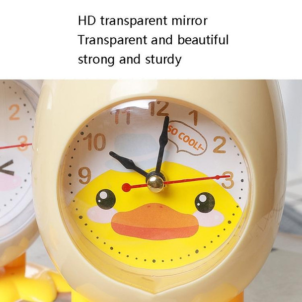 2 PCS RP001 Cartoon Chicken Eggshell Chicks Alarm Clock Student Gift Children Bedroom Ornaments(White)