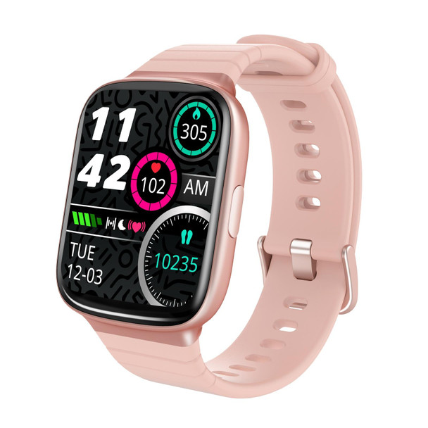 CS169 1.69 inch IPS Screen 5ATM Waterproof Sport Smart Watch, Support Sleep Monitoring / Heart Rate Monitoring / Sport Mode / Incoming Call & Information Reminder(Rose Gold)
