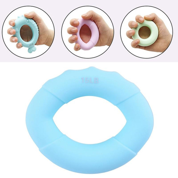 3 PCS Children Grip Ring Finger Strength Training Finger Power Device, Specification: 15LB (Olive Light Blue)