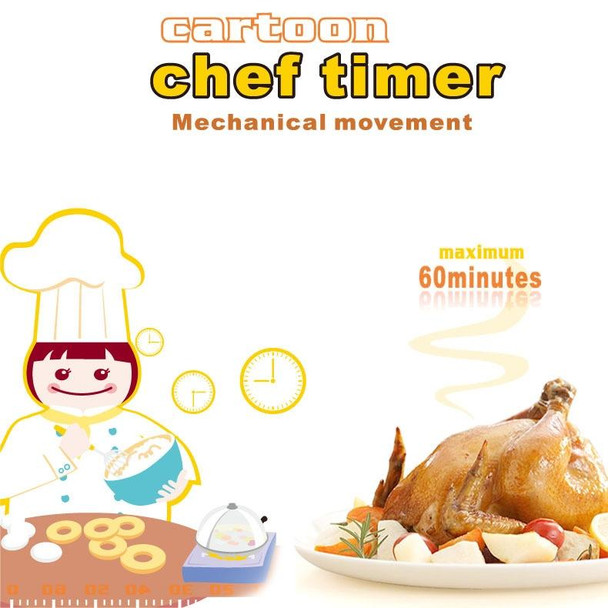 2 PCS RB189 Mini Chef Timer Kitchen Machinery Reminder Learning Time Manager, Style Random Delivery(Yellow)