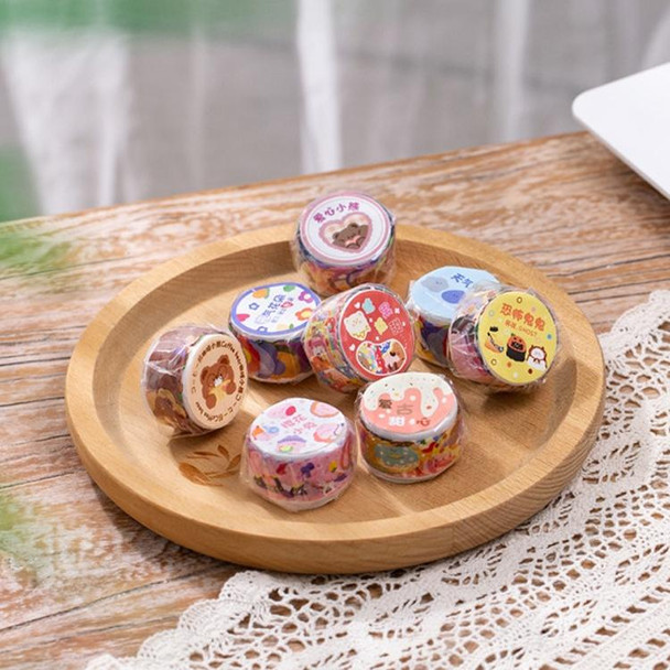 5 PCS  Washi Tape Sweetheart Bubble Machine Series Special-Shaped Hand-Painted Cartoon Hand Account Decoration Stickers(Horror Ghost)