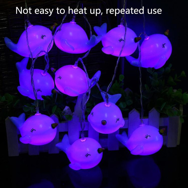 1.5m 10 LEDs Whale String Lights Room Wedding Party Decoration Lantern(Warm Light)