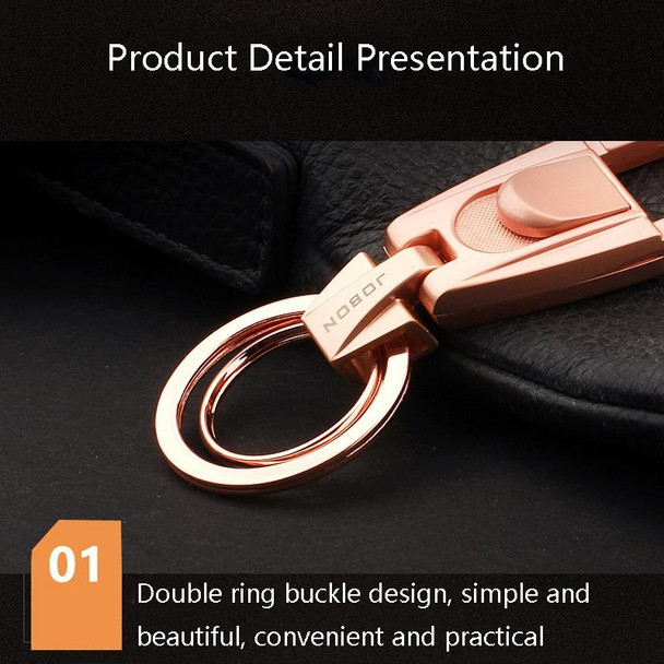 JOBON ZB-071 Men Waist Hang Keychain Simple Car Key Chain Pendant Keychain(Brown Chrome)