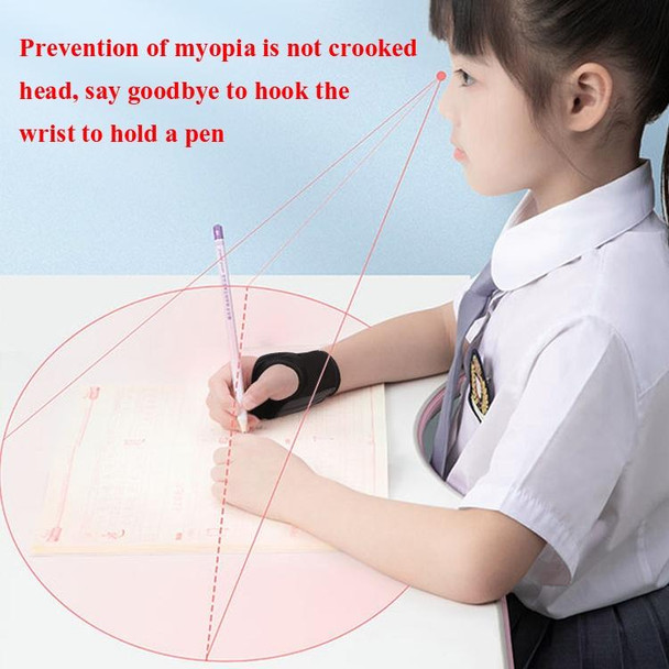 Pen-Holding Posture Wrist Correction Belt Primary School Students Writing Anti-Hook Wrist Corrector,Size: S  (Pink)