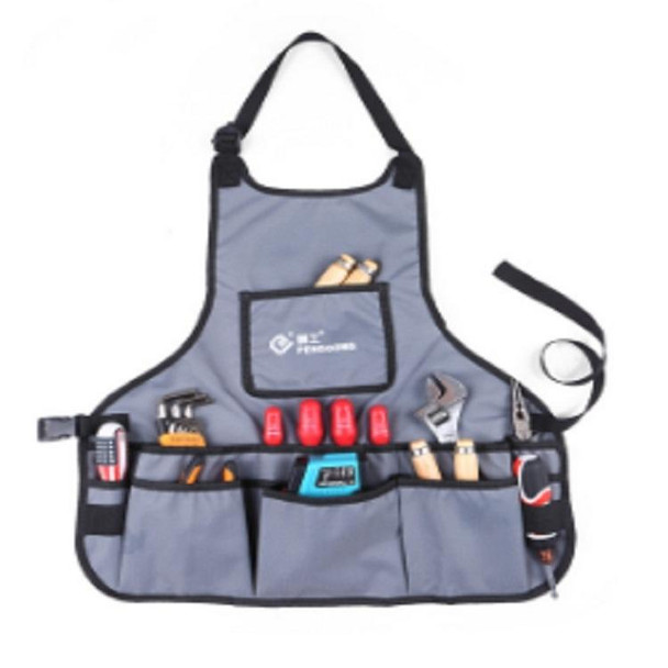 PENGGONG Waterproof Canvas Gardening Apron Tools Bag Electrician Tool Organizer - Toolkit(Grey)