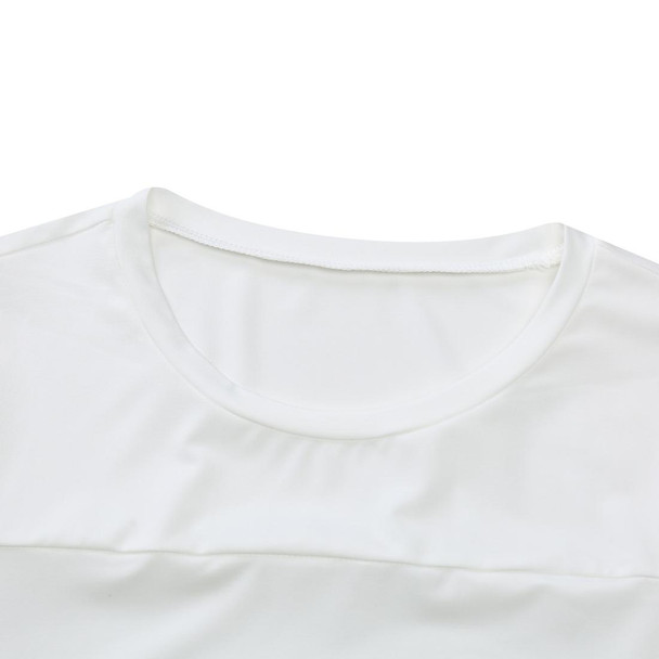 Solid Color Loose Casual Short Sleeve T-Shirt (Color:White Size:S)