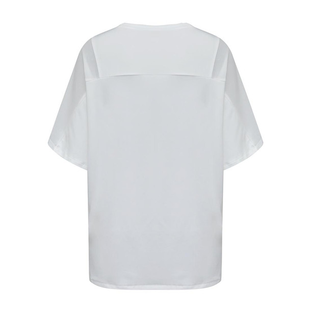 Solid Color Loose Casual Short Sleeve T-Shirt (Color:White Size:S)