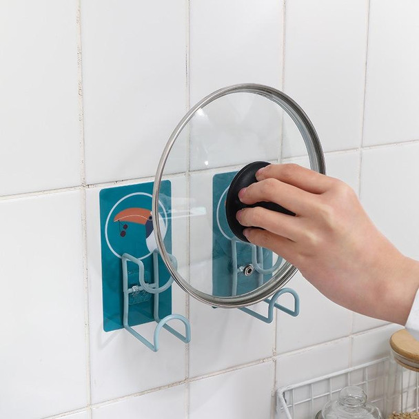 5 PCS JM028 Household Bathroom Non-Perforated Washbasin Hook Kitchen Cutting Board Seamless Hangable Storage Rack(Cuckoo Bird)