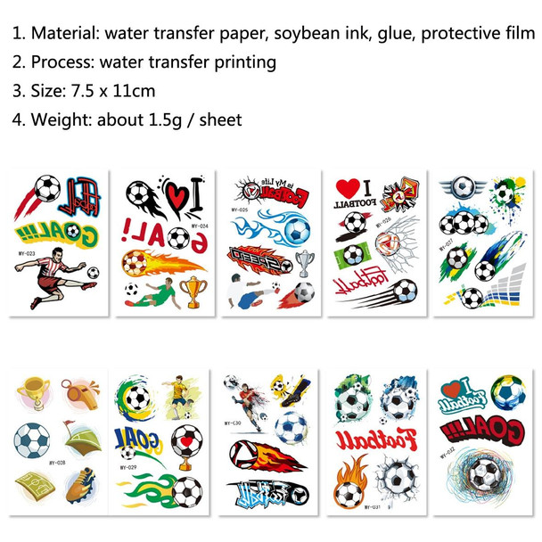 20 PCS World Cup Theme Cartoon Football Children Tattoo Stickers(WY-027)